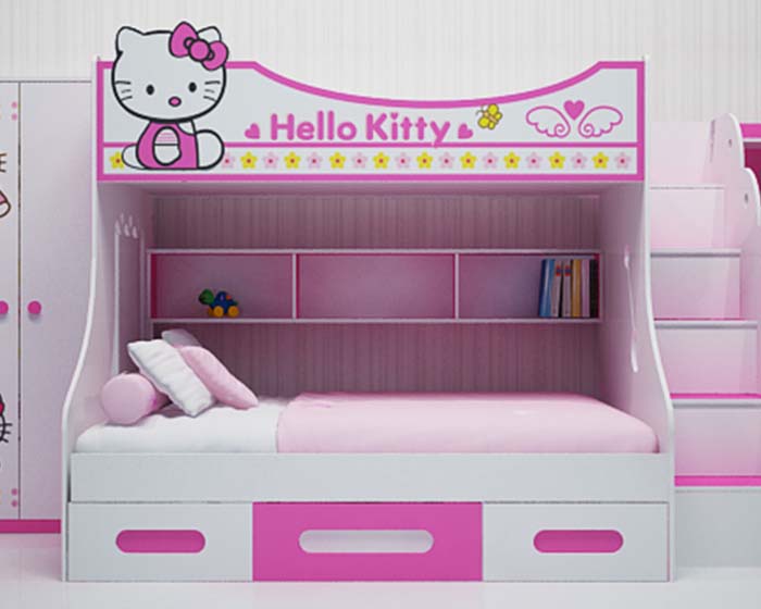 GIƯỜNG 2 TẦNG HELLO KITTY