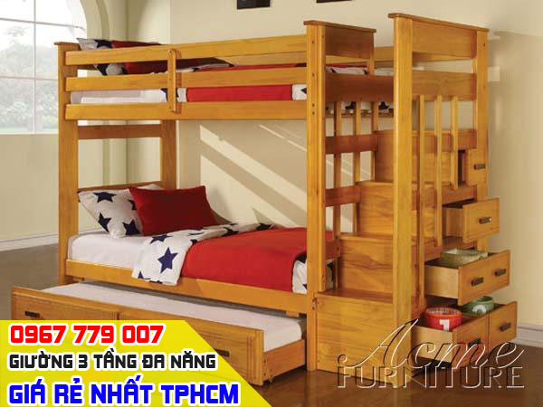 giường 3 tầng 1m ACME giá rẻ tphcm