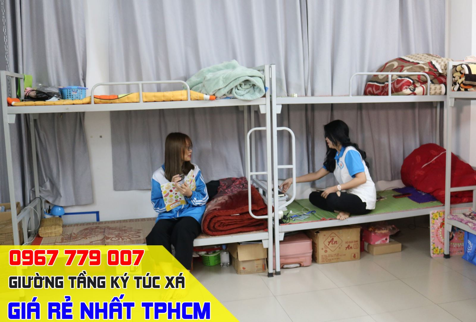 thi công nội thất giường tầng ký túc xá sinh viên giá rẻ tại tphcm
